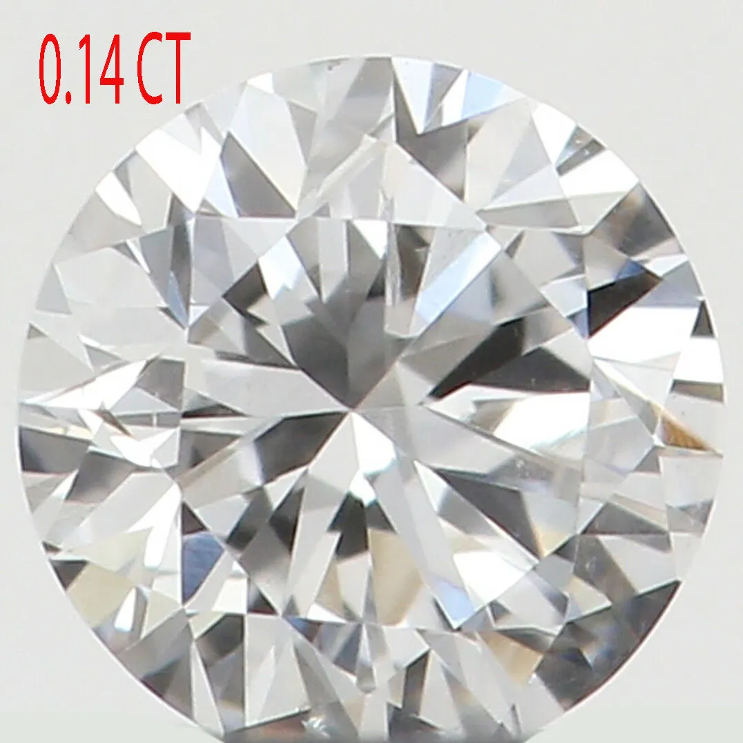 0.14 Ct Natural Loose Diamond, White Diamond, Round Diamond, Round Brilliant Cut Diamond, Sparkling Diamond, Rustic Diamond KDL5