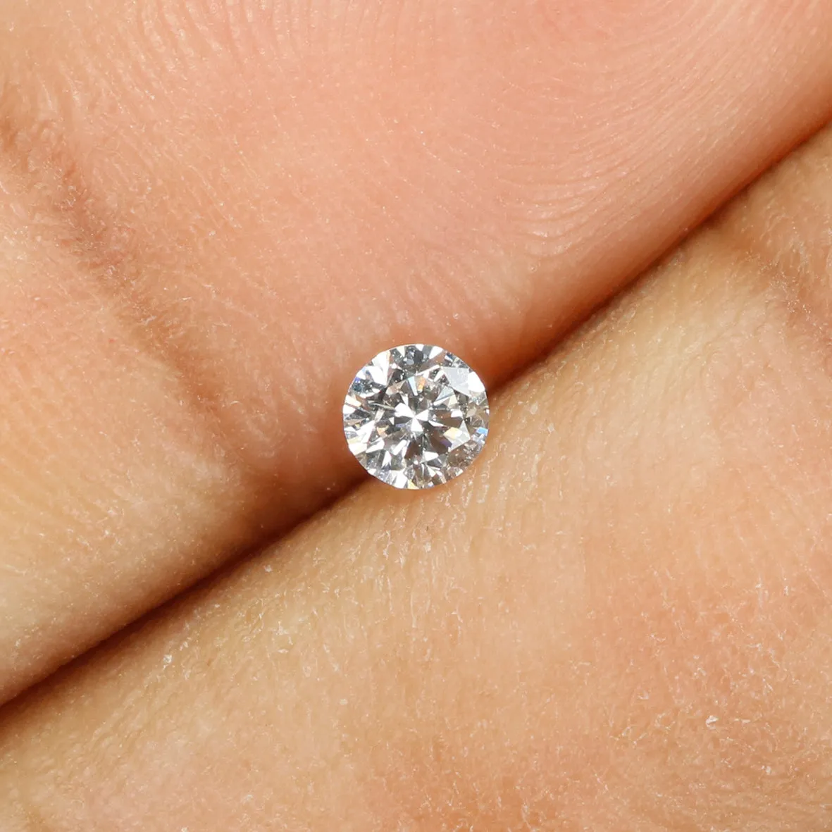 0.14 Ct Natural Loose Diamond, White Diamond, Round Diamond, Round Brilliant Cut Diamond, Sparkling Diamond, Rustic Diamond KDL5