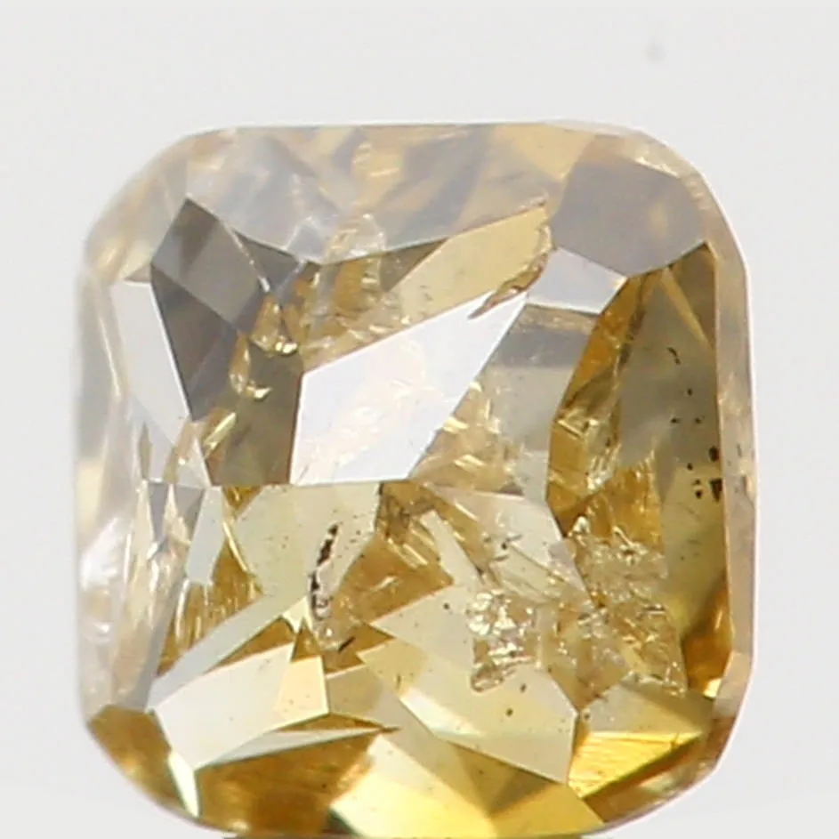 0.15 Ct Natural Loose Diamond Cushion Yellow Coffee Color I1 Clarity 2.80 MM  L5382