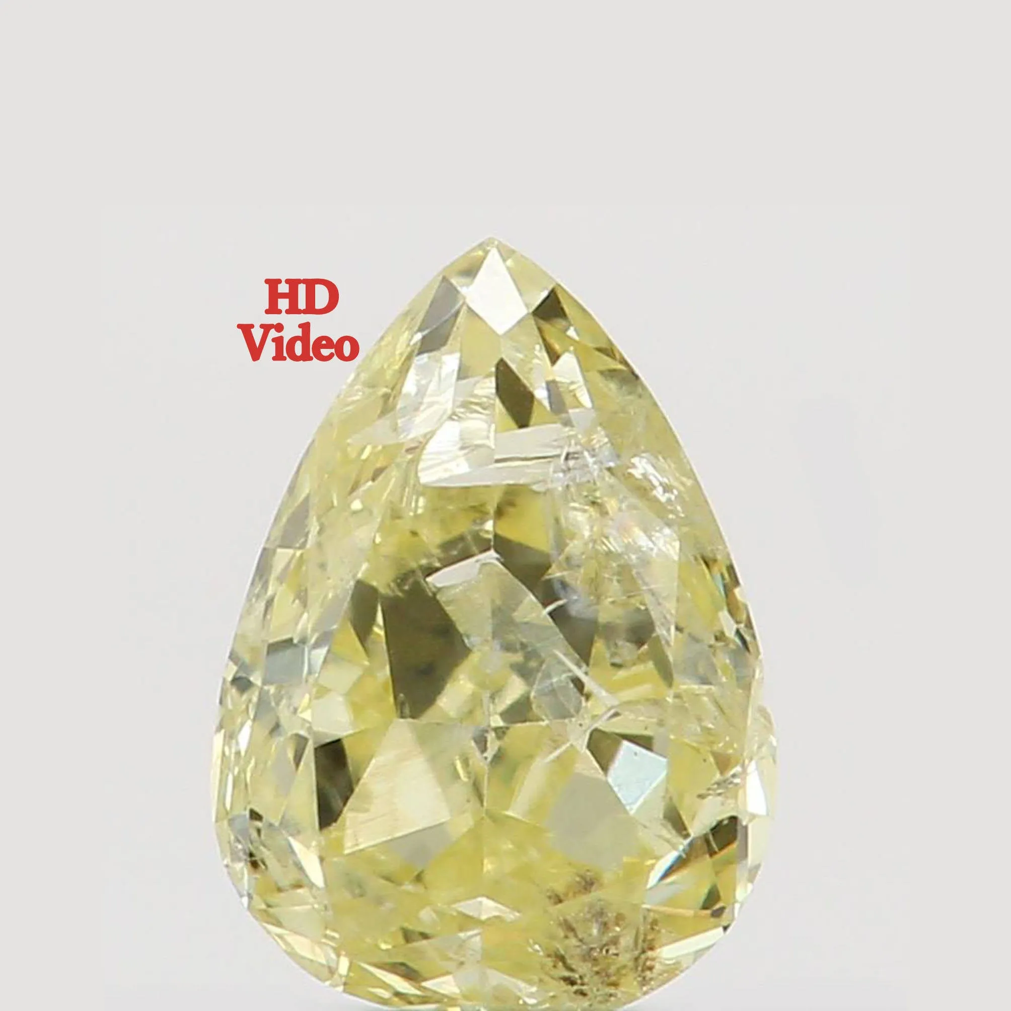 0.19 CT Natural Loose Diamond, Pear Diamond, Yellow Diamond, Rustic Diamond, Pear Cut Diamond, Fancy Color Diamond KR892