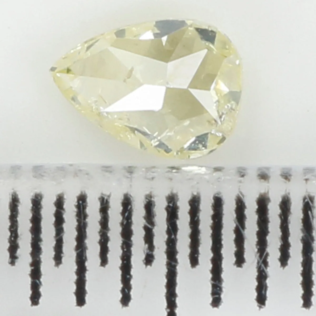 0.19 CT Natural Loose Diamond, Pear Diamond, Yellow Diamond, Rustic Diamond, Pear Cut Diamond, Fancy Color Diamond KR892