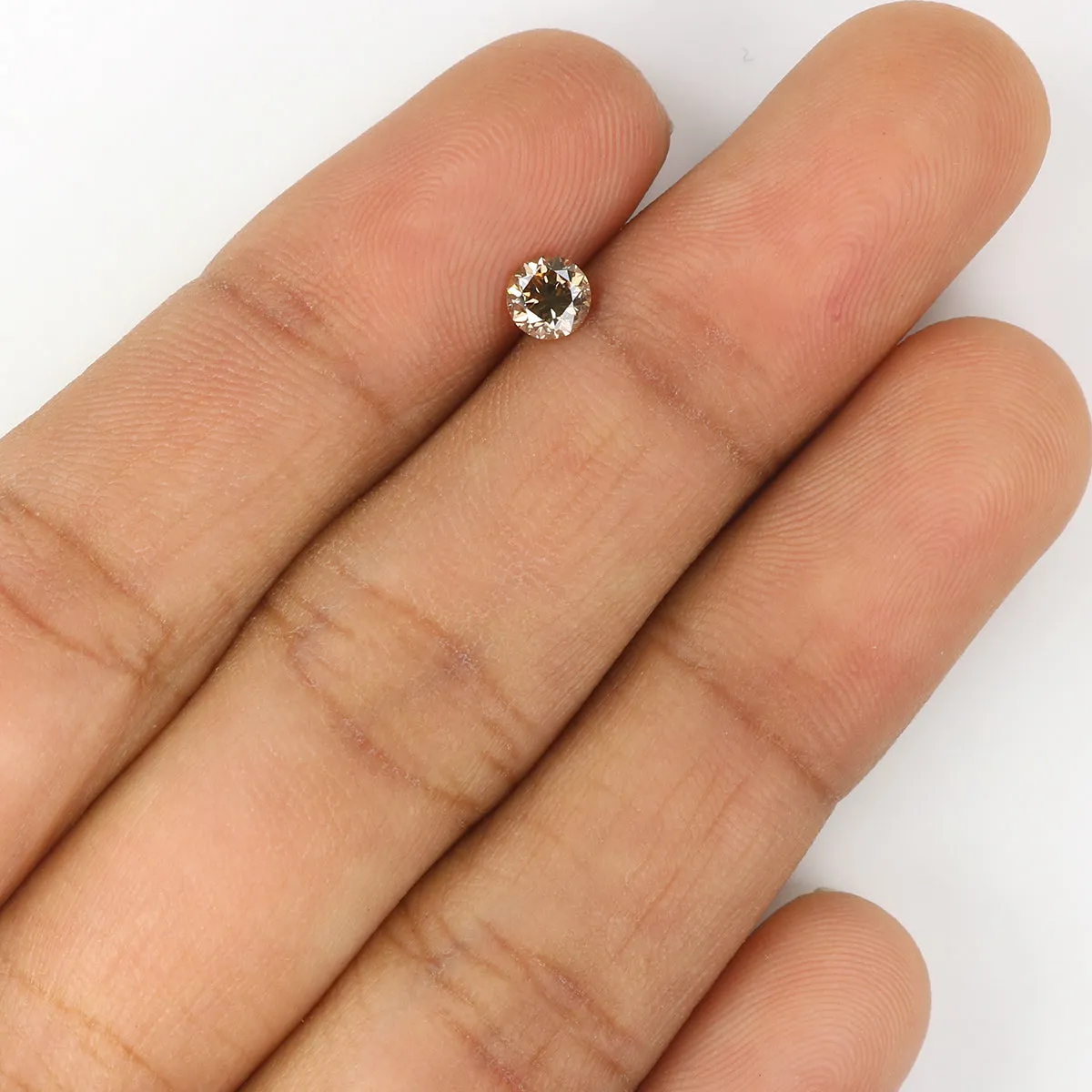 0.32 Ct Natural Loose Diamond, Brown Diamond, Round Diamond, Round Brilliant Cut Diamond, Sparkling Diamond, Rustic Diamond L838