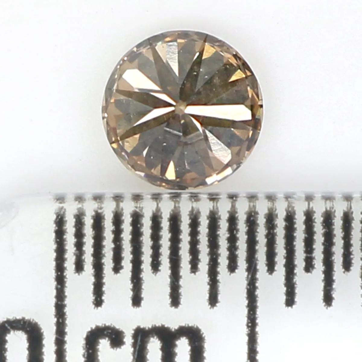 0.32 Ct Natural Loose Diamond, Brown Diamond, Round Diamond, Round Brilliant Cut Diamond, Sparkling Diamond, Rustic Diamond L838