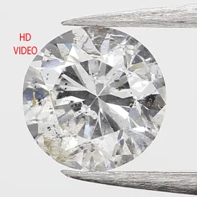 0.36 Ct Natural Loose Diamond, White Diamond, Round Diamond, Round Brilliant Cut Diamond, Sparkling Diamond, Rustic Diamond L552