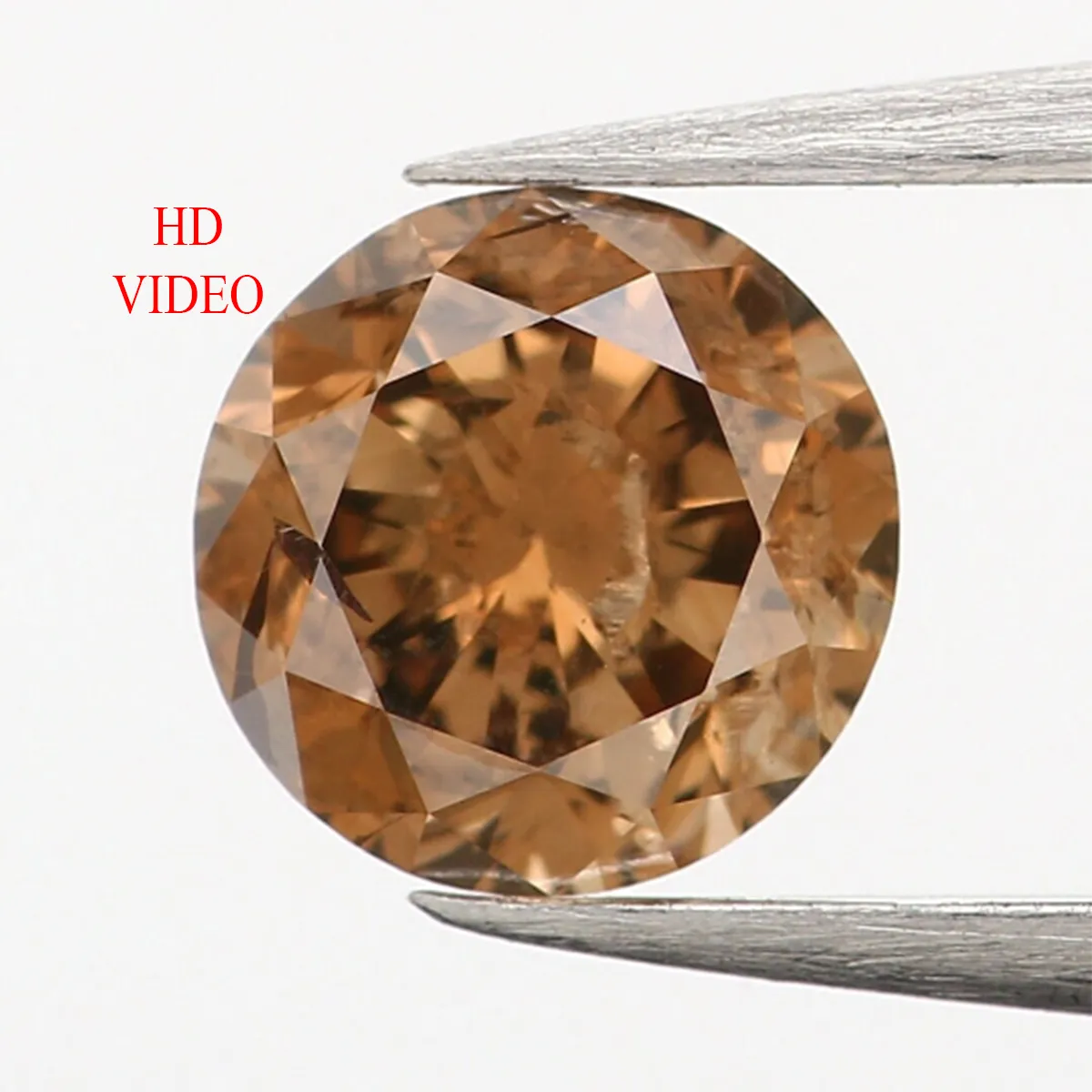 0.39 Ct Natural Loose Diamond, Brown Diamond, Round Diamond, Round Brilliant Cut Diamond, Sparkling Diamond, Rustic Diamond, L67