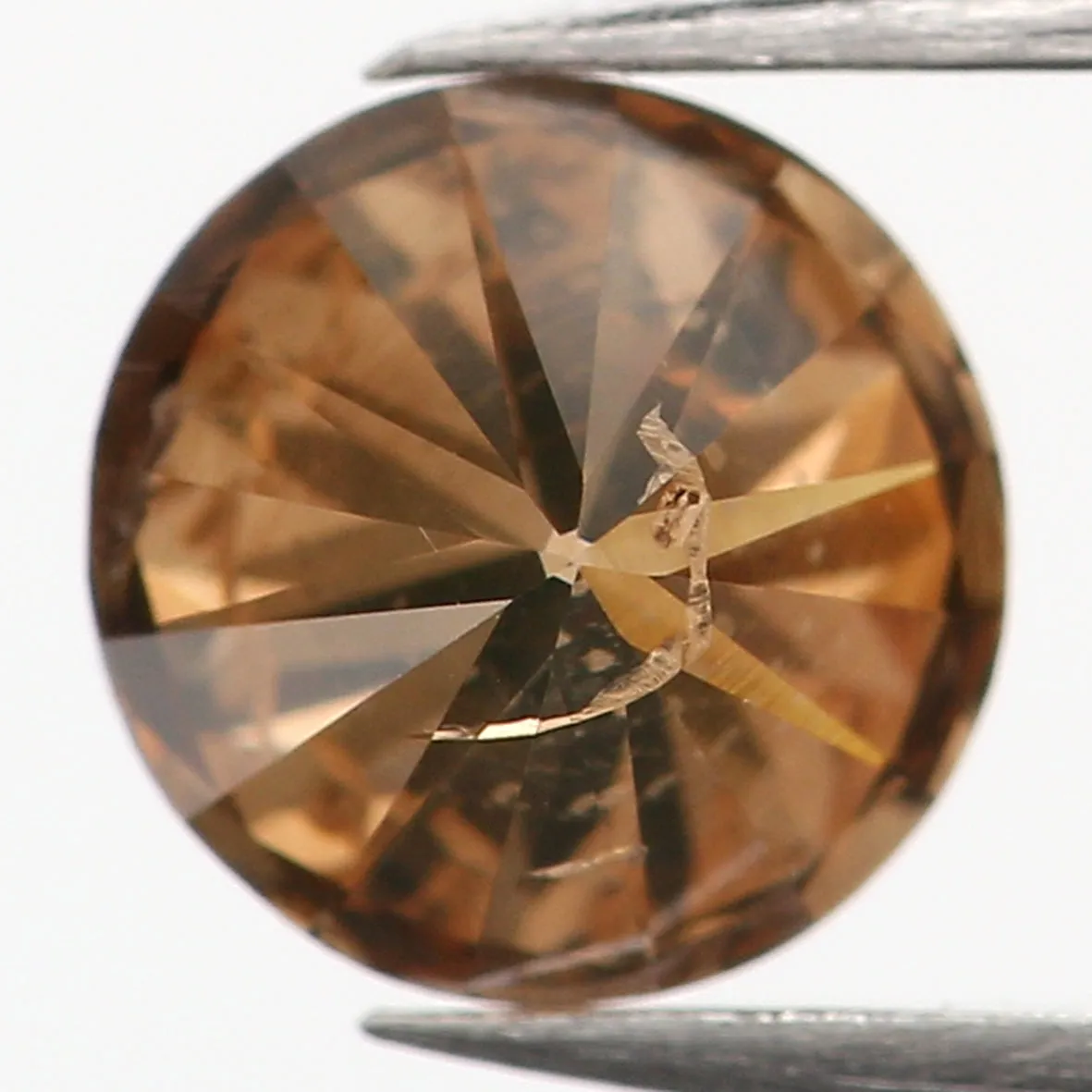 0.39 Ct Natural Loose Diamond, Brown Diamond, Round Diamond, Round Brilliant Cut Diamond, Sparkling Diamond, Rustic Diamond, L67