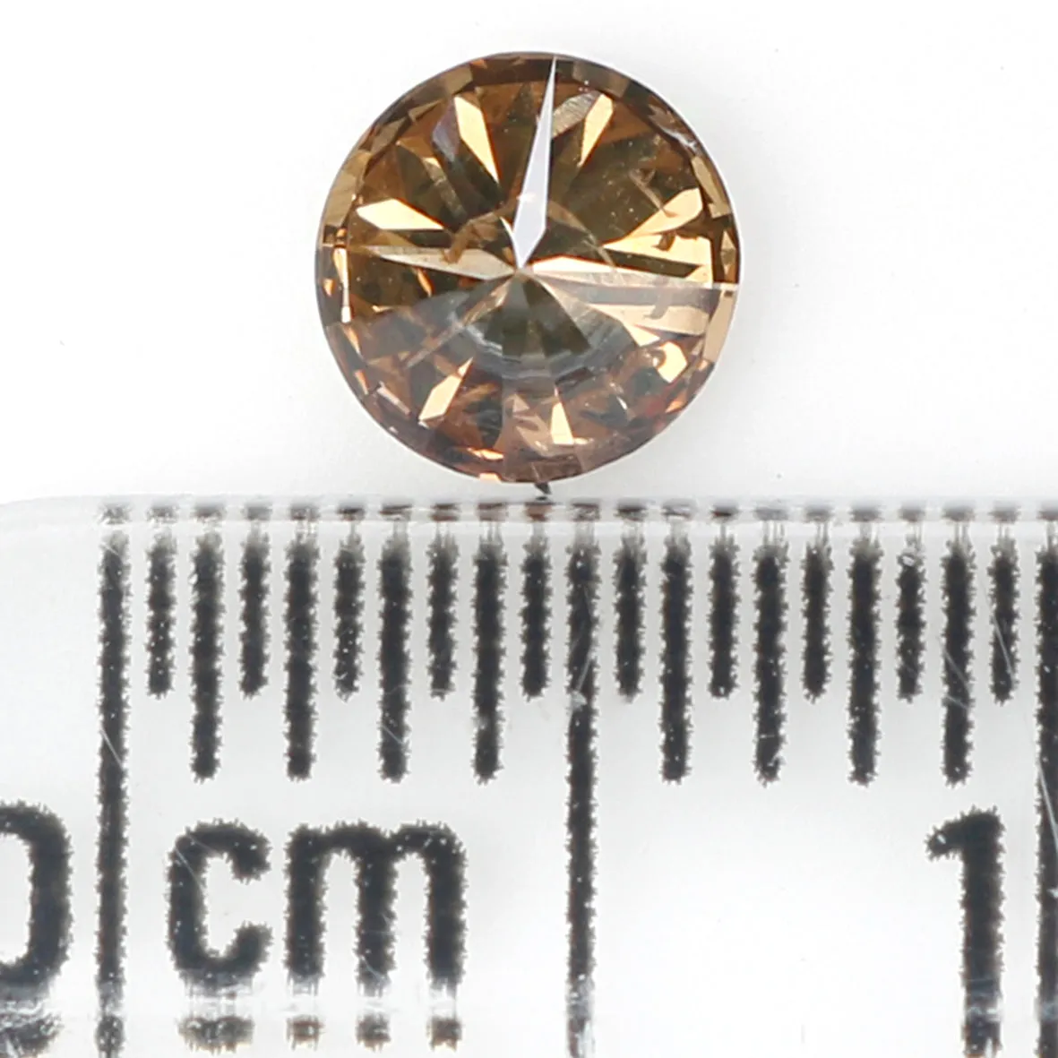 0.39 Ct Natural Loose Diamond, Brown Diamond, Round Diamond, Round Brilliant Cut Diamond, Sparkling Diamond, Rustic Diamond, L67