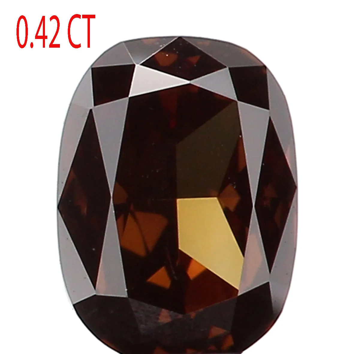 0.42 Ct Natural Loose Diamond, Oval Diamond, Brown Diamond, Green Diamond, Antique Diamond, Rustic Diamond, Real Diamond L5140