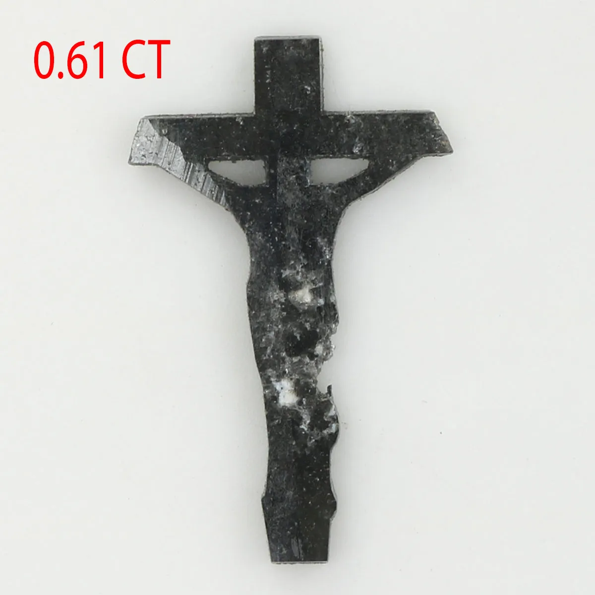 0.61 Ct Natural Loose Diamond, Cross With Jesus Diamond, Black Diamond, Fancy Diamond, Antique Diamond, Real Diamond KDL832