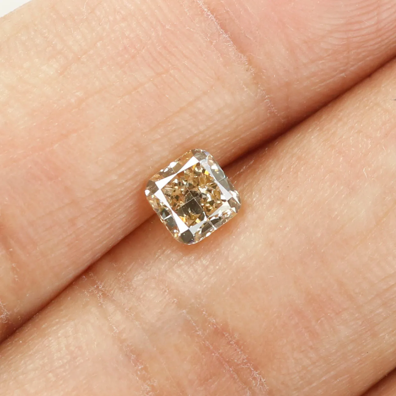 0.67 Ct Natural Loose Diamond, Cushion Diamond, Brown Diamond, Polished Diamond, Real Diamond, Rustic Diamond, Antique Diamond L