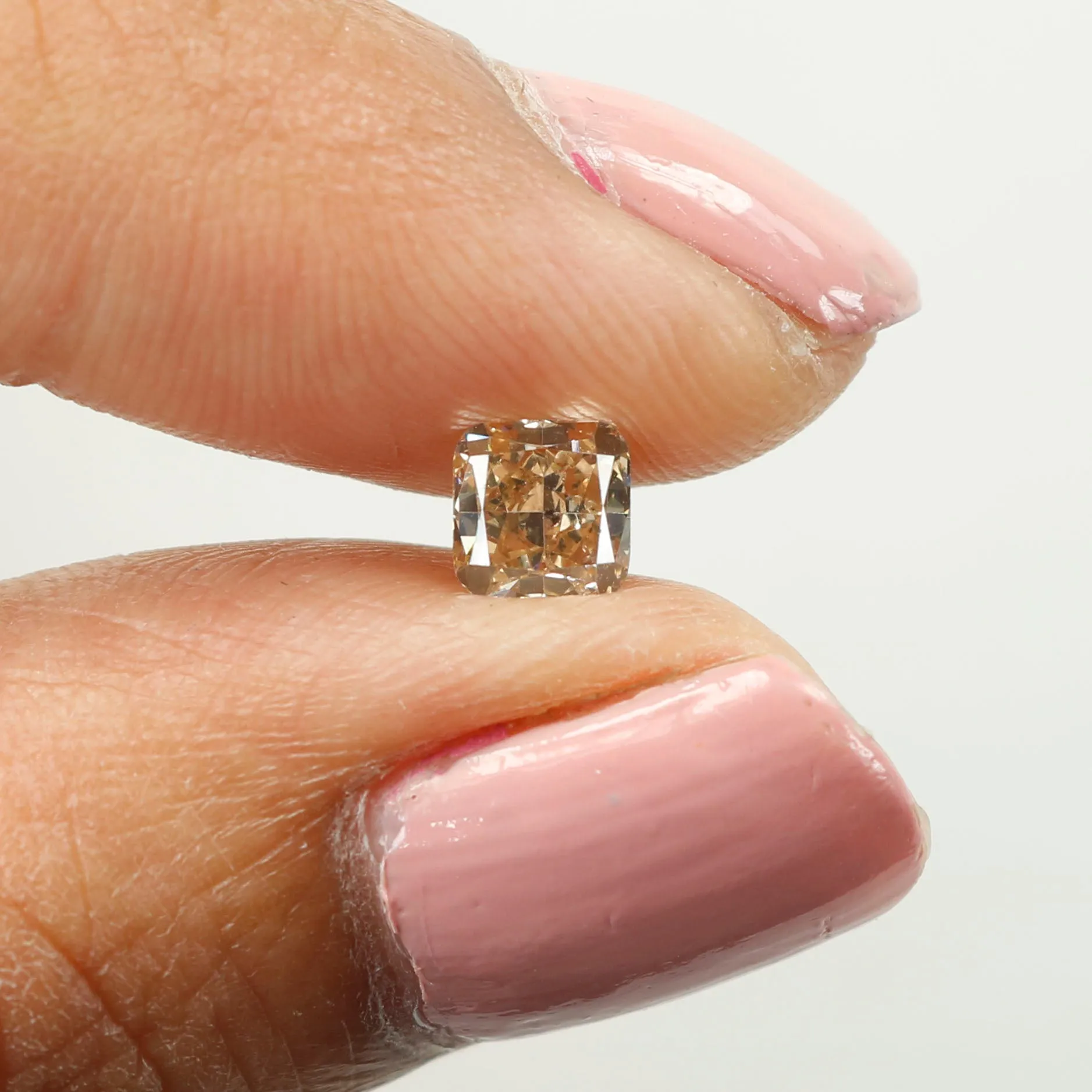 0.67 Ct Natural Loose Diamond, Cushion Diamond, Brown Diamond, Polished Diamond, Real Diamond, Rustic Diamond, Antique Diamond L