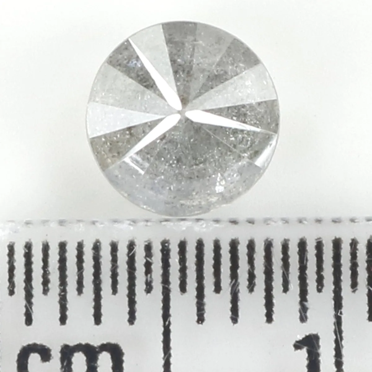 0.76 Ct Natural Loose Diamond, Round Brilliant Cut, Salt Pepper Diamond, Black Diamond, Gray Diamond, Rustic Diamond, L5008