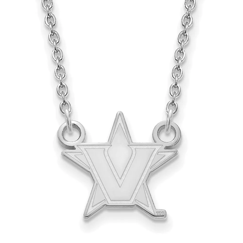 10k White Gold Vanderbilt U Small Pendant Necklace