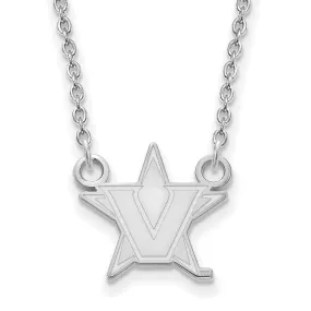 10k White Gold Vanderbilt U Small Pendant Necklace