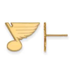 10k Yellow Gold NHL St. Louis Blues Small Post Earrings