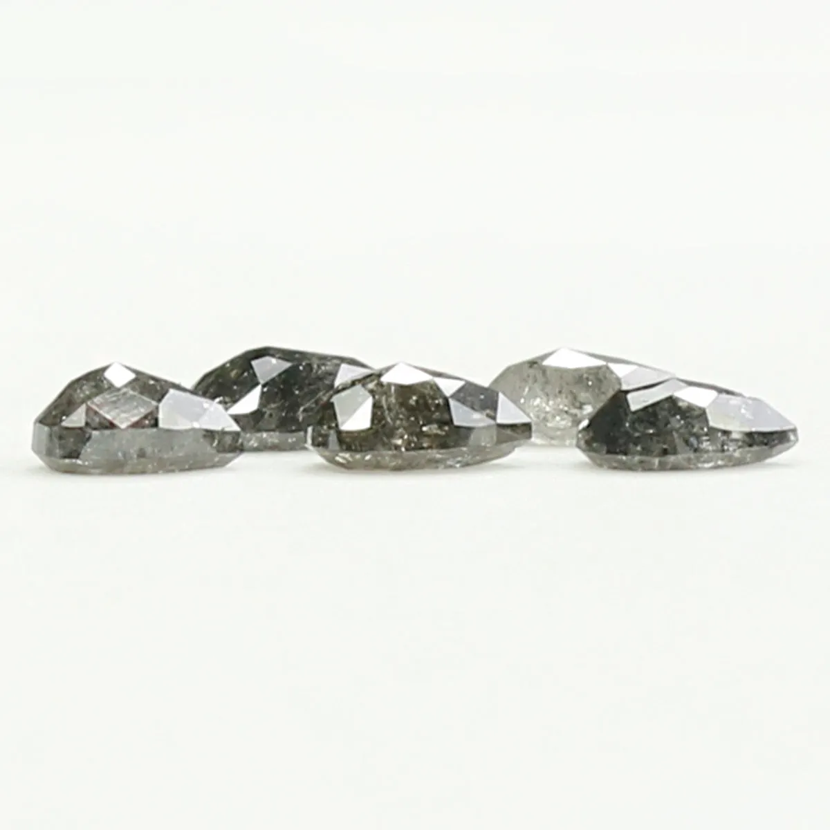 1.22  CT Natural Loose Diamond, Pear Cut Diamond, Salt and Pepper Diamond, Black Diamond, Grey Diamond, Real Galaxy Rose Cut Dia