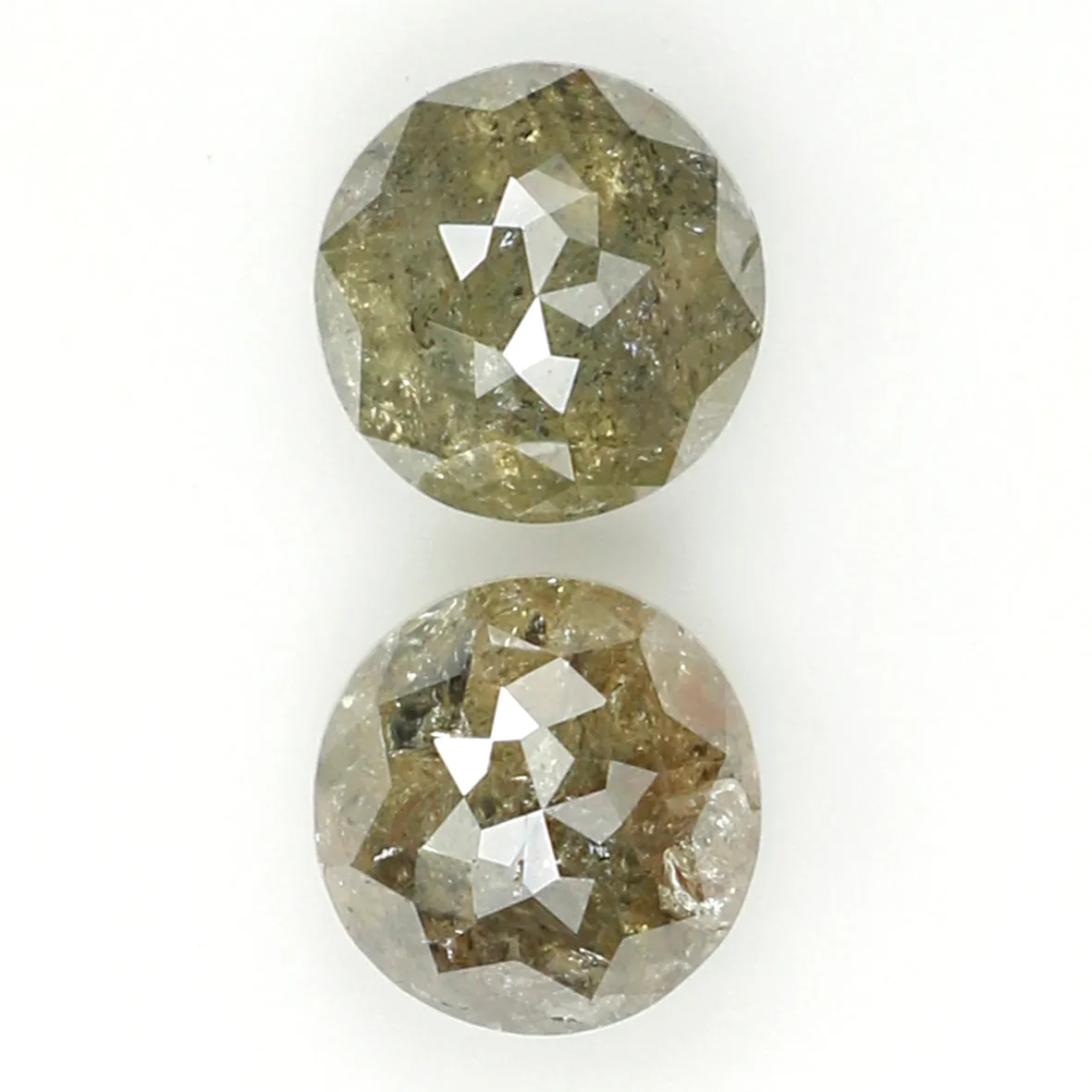 1.26 Ct Natural Loose Diamond, Rose Cut Diamond, Grey Rose Cut, Round Cut Diamond, Rustic Diamond, Round Shape Diamond, L638