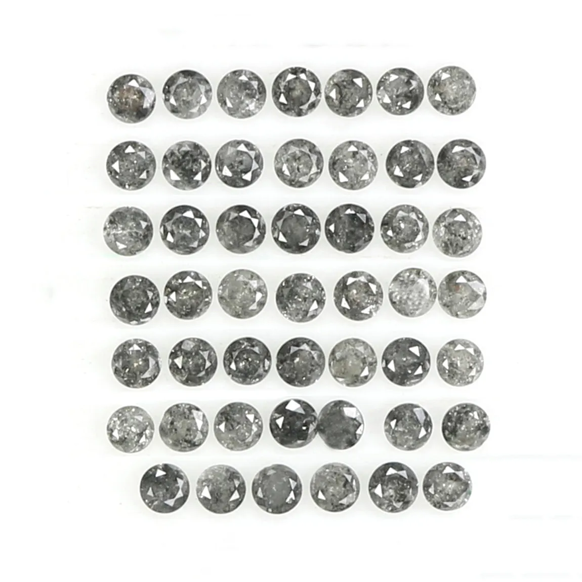 1.36 Ct Natural Loose Diamond, Round Brilliant Cut, Salt Pepper Diamond, Black Diamond, Gray Diamond, Round Cut Diamond, Real Di