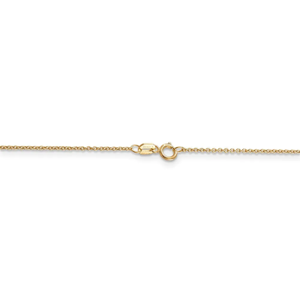 14k Yellow Gold, Alumni Small Elongated Number 73 Necklace