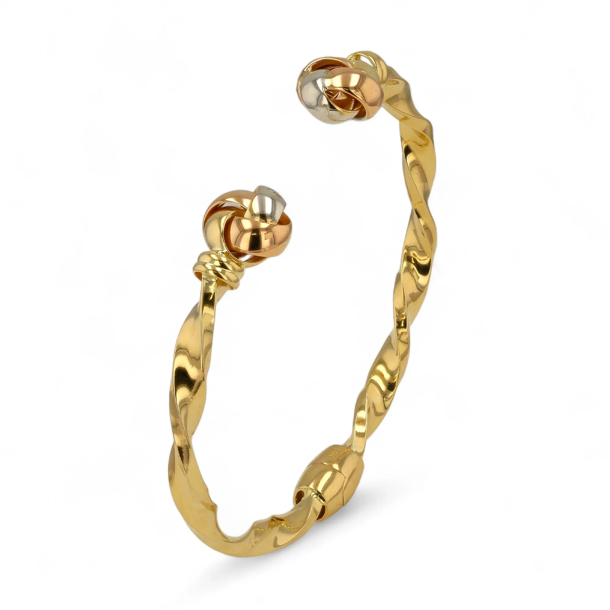 14K Yellow gold twist bangle-227444