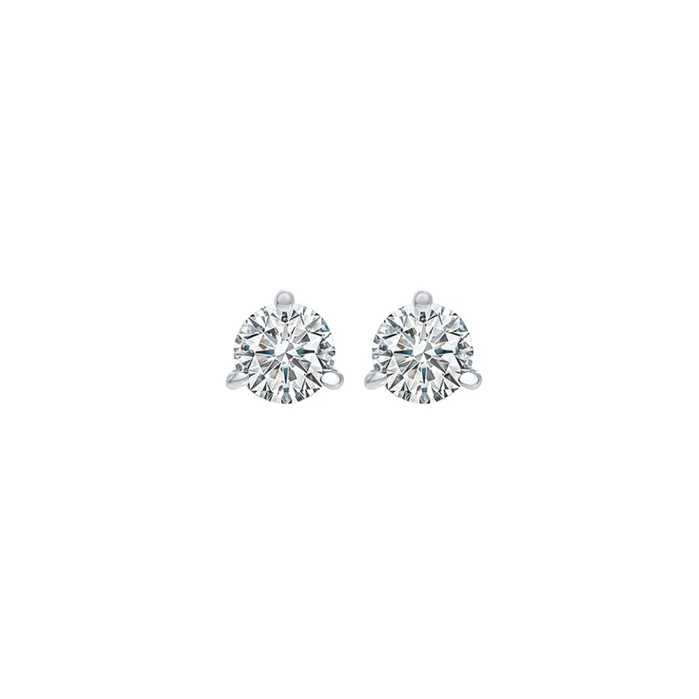 14KT WHITE GOLD DIAMOND (1/8CTW) EARRING