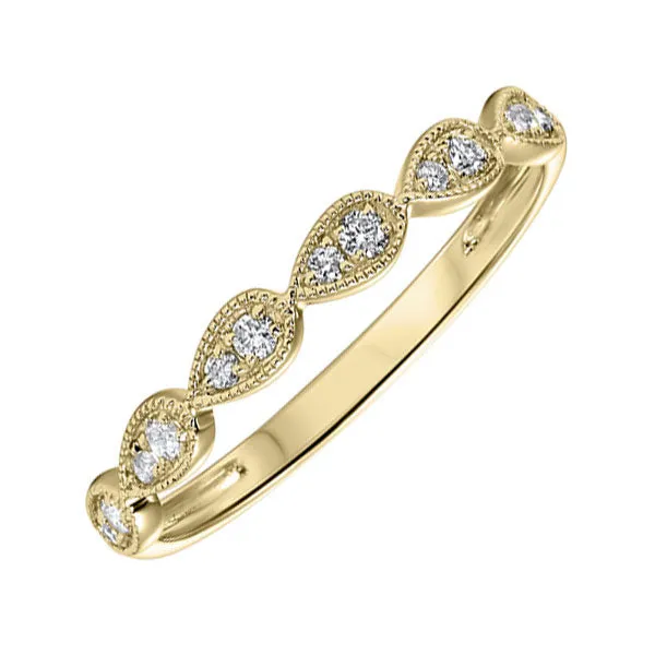 14KT YELLOW GOLD DIAMOND (1/8CTW) BAND