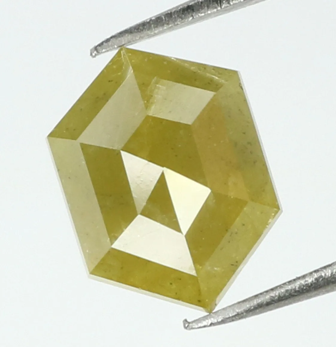 1.68 Ct Natural Loose Diamond Hexagon Yellow Color I3 Clarity 9.10 MM KDK1936