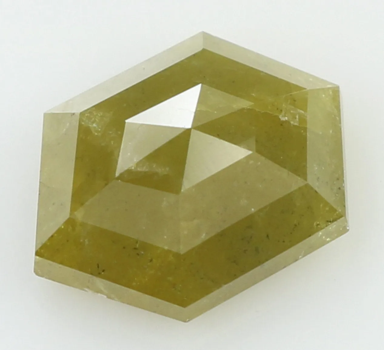 1.68 Ct Natural Loose Diamond Hexagon Yellow Color I3 Clarity 9.10 MM KDK1936