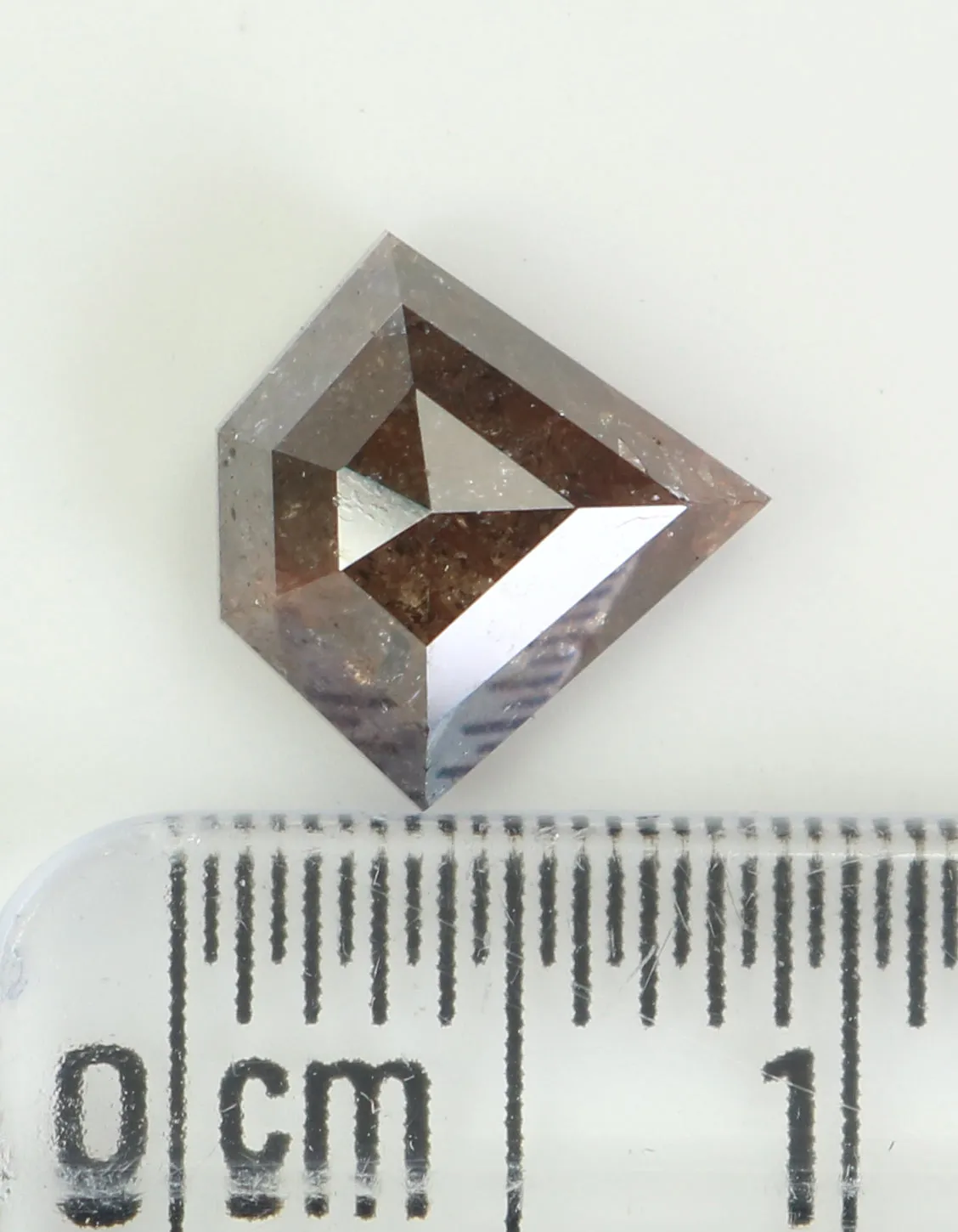 1.80 Ct Natural Loose Diamond Shield Brown Black Color 8.24 MM L9440