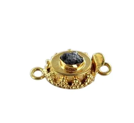 18K Gold Diamond Clasp Drusy Chocolate