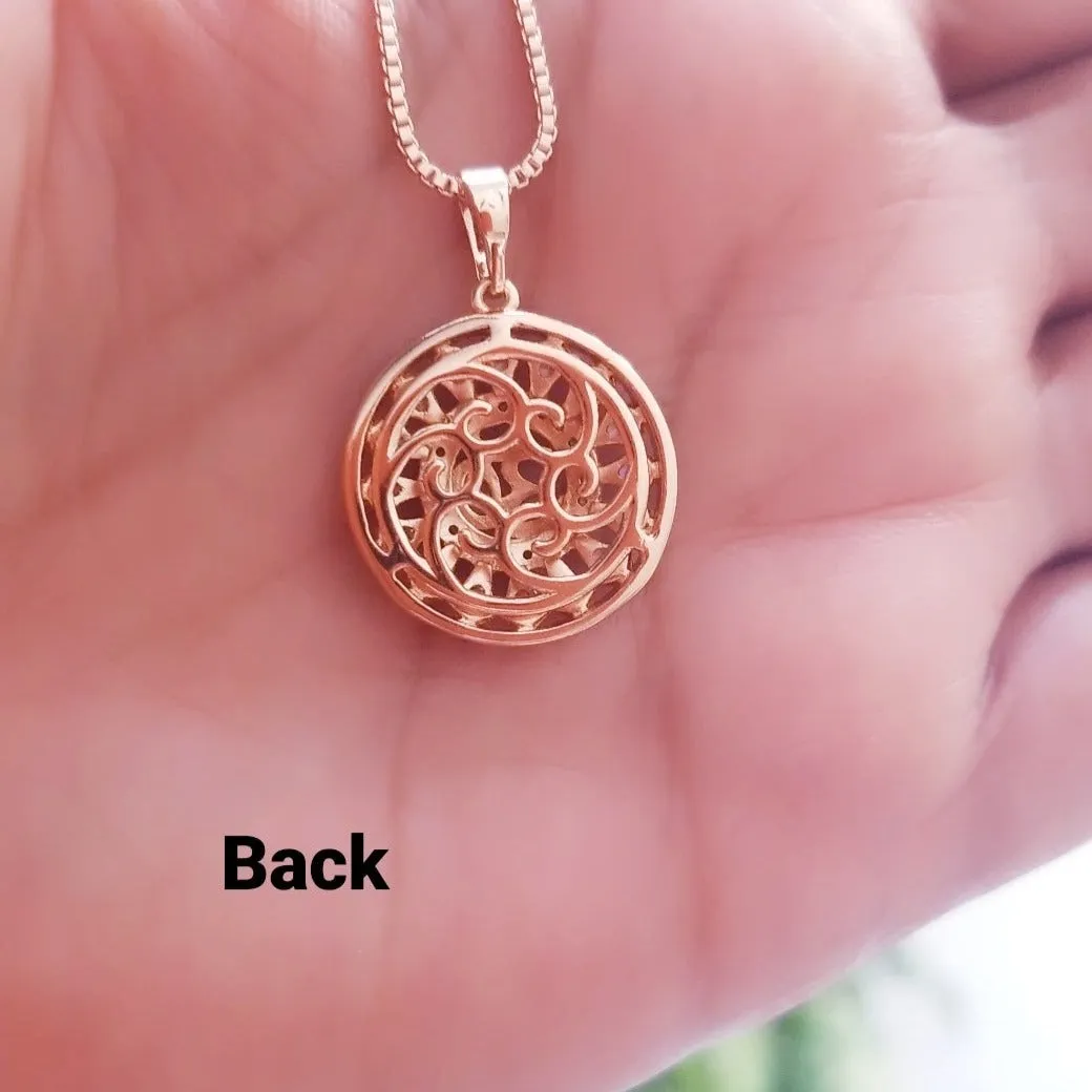 18k Gold Filled OM Pendant Necklace