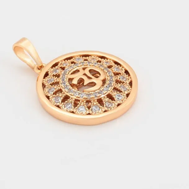 18k Gold Filled OM Pendant Necklace