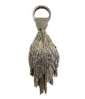 1920s Pewter Beaded Fringe Wristlet