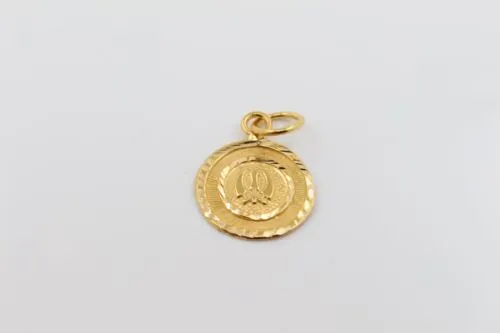 22k 22ct Solid Gold SIKH RELIGIOUS KHANDA ONKAR Pendant Locket p1017 ns