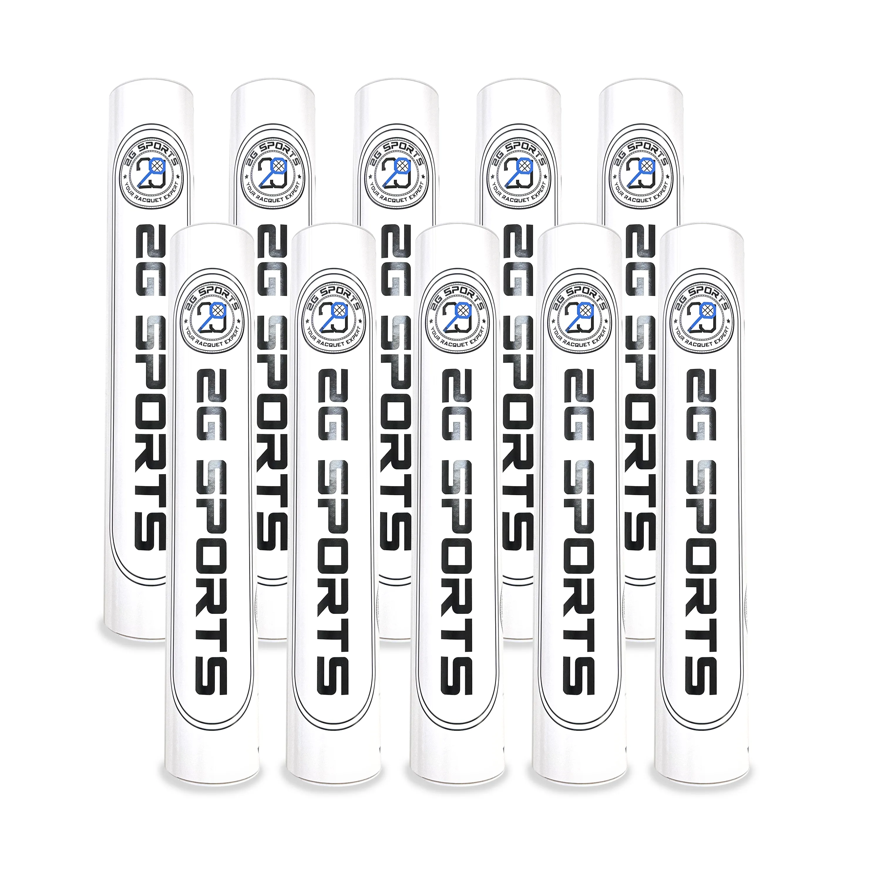 2G SPORTS WHITE label Badminton Feather Shuttlecocks Ten Tubes