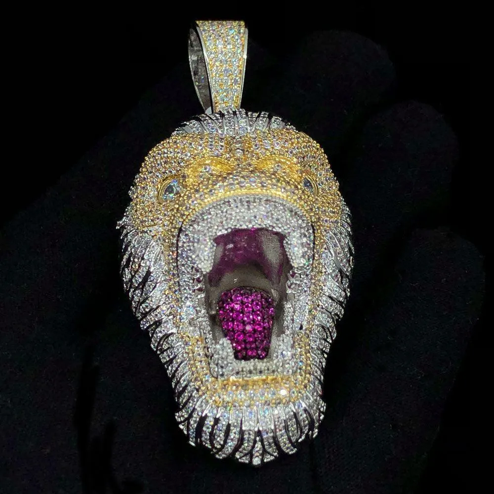 3D Gorilla Face VVS CZ Hip Hop Bling Bling Pendant