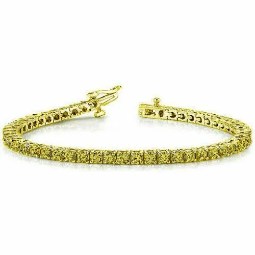 4MM CZ 1 Row Bling Bling Tennis Bracelet Lemonade