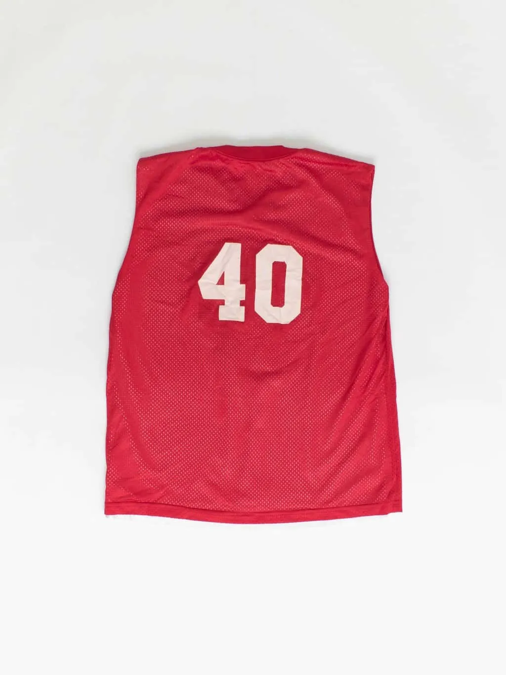 90s vintage Converse basketball jersey, red and white, reversible – Medium