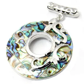 Abalone/Paua Shell Donut Pendant 39mm