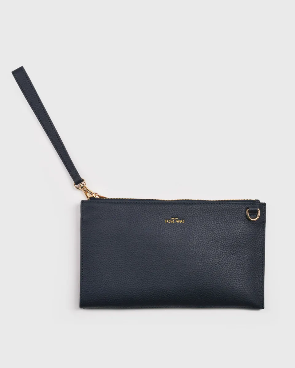 Aimee Wristlet Clutch (Navy)