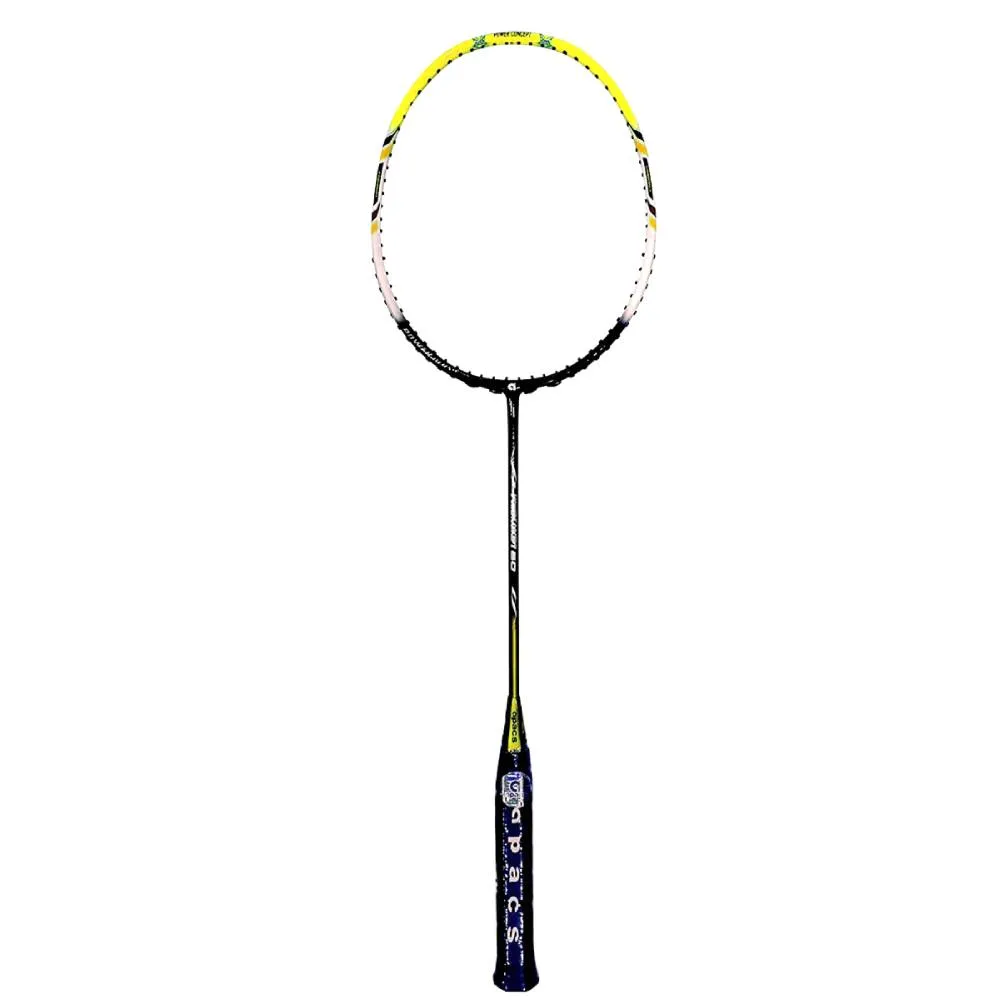 APACS Power Concept 60 Strung Badminton Racquet (Black/Yellow)