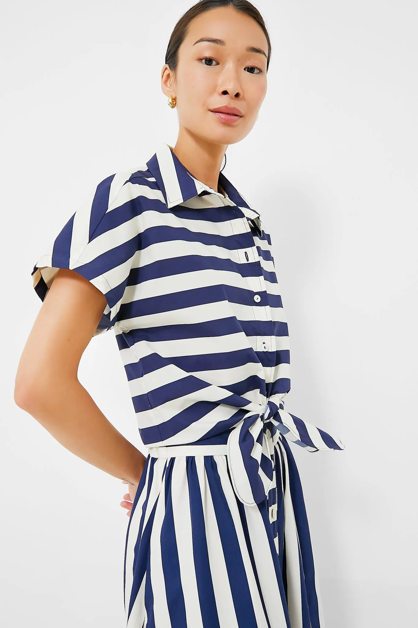 Awning Stripe Connor Blouse