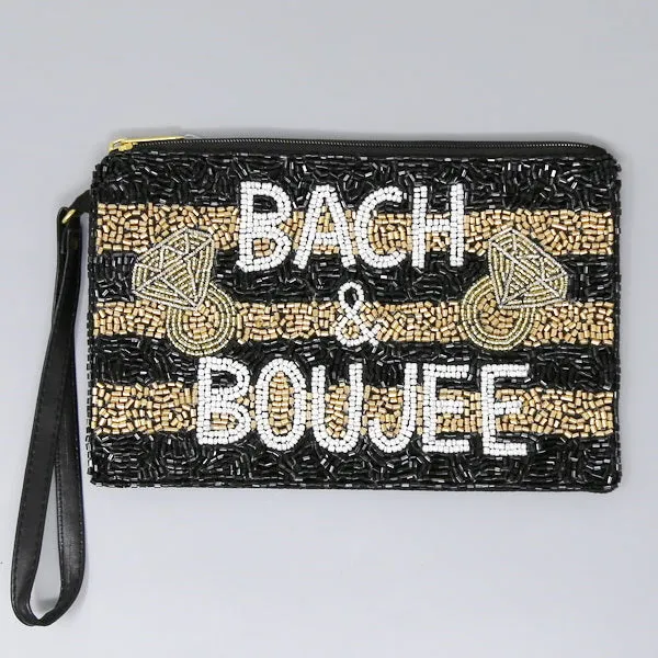 BACH & BOUJEE Seed Beaded Wristlet