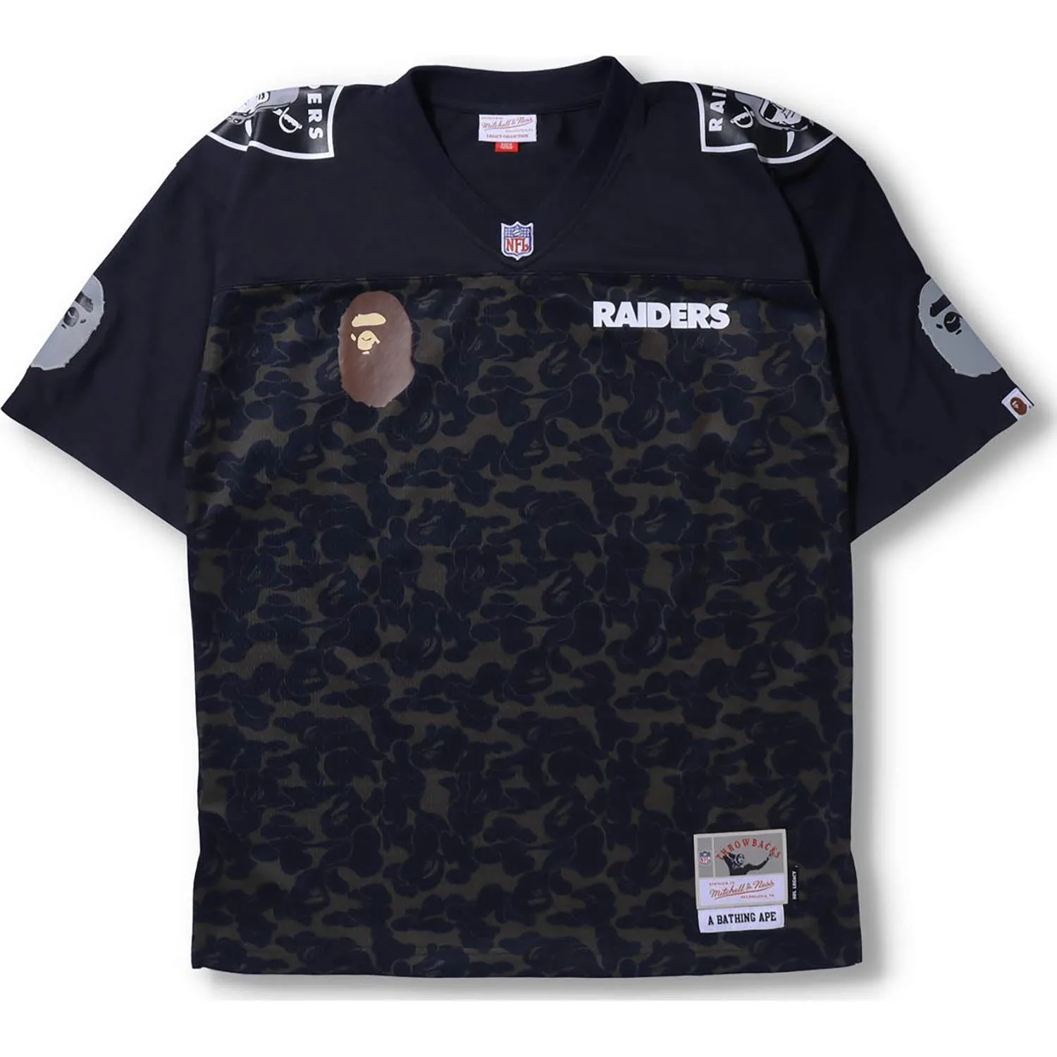 BAPE X MITCHELL & NESS NFL OAKLAND RAIDERS LEGACY JERSEY MENS