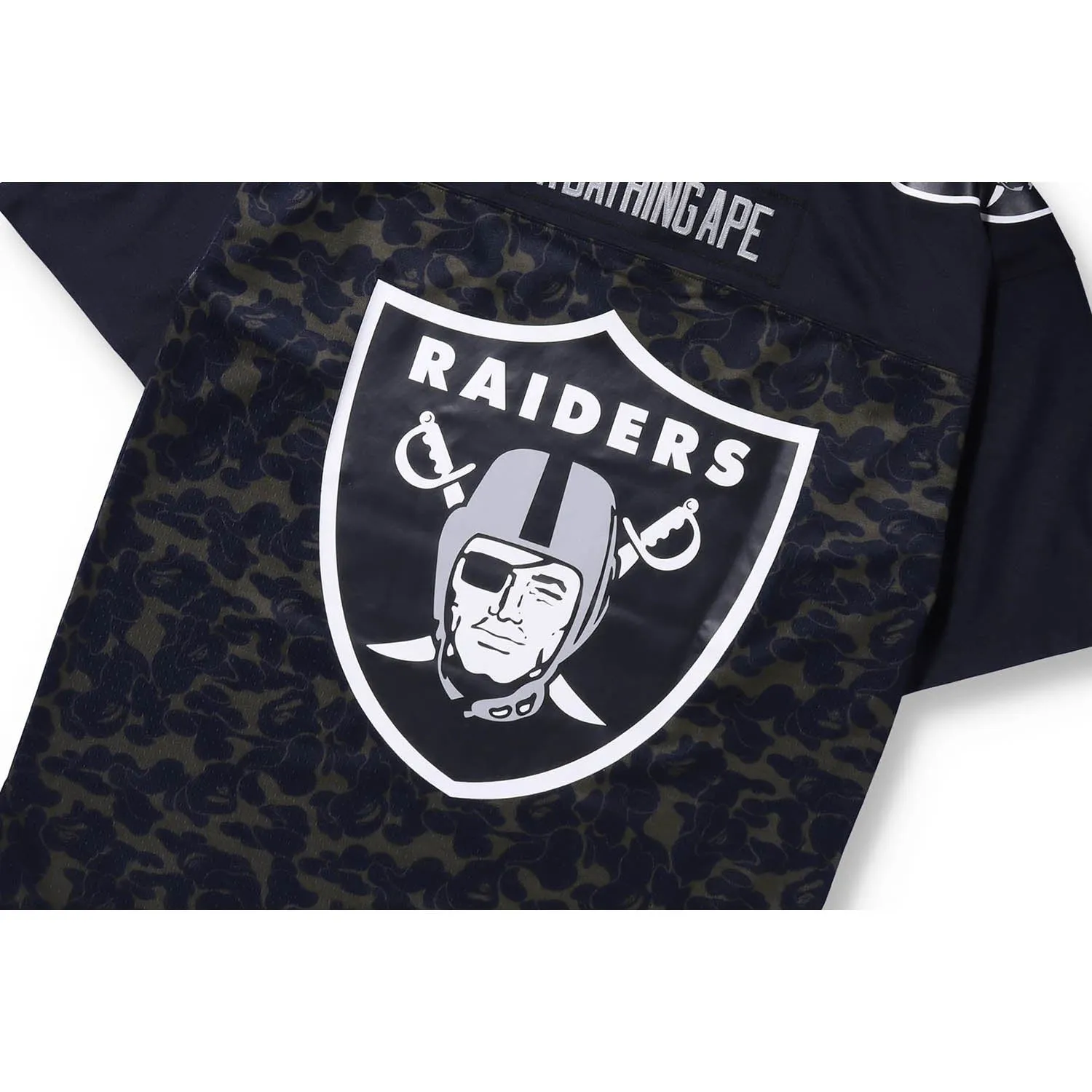 BAPE X MITCHELL & NESS NFL OAKLAND RAIDERS LEGACY JERSEY MENS