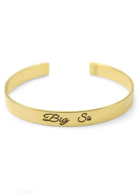 Big Sis Bangle Cuff Bracelet (gold)