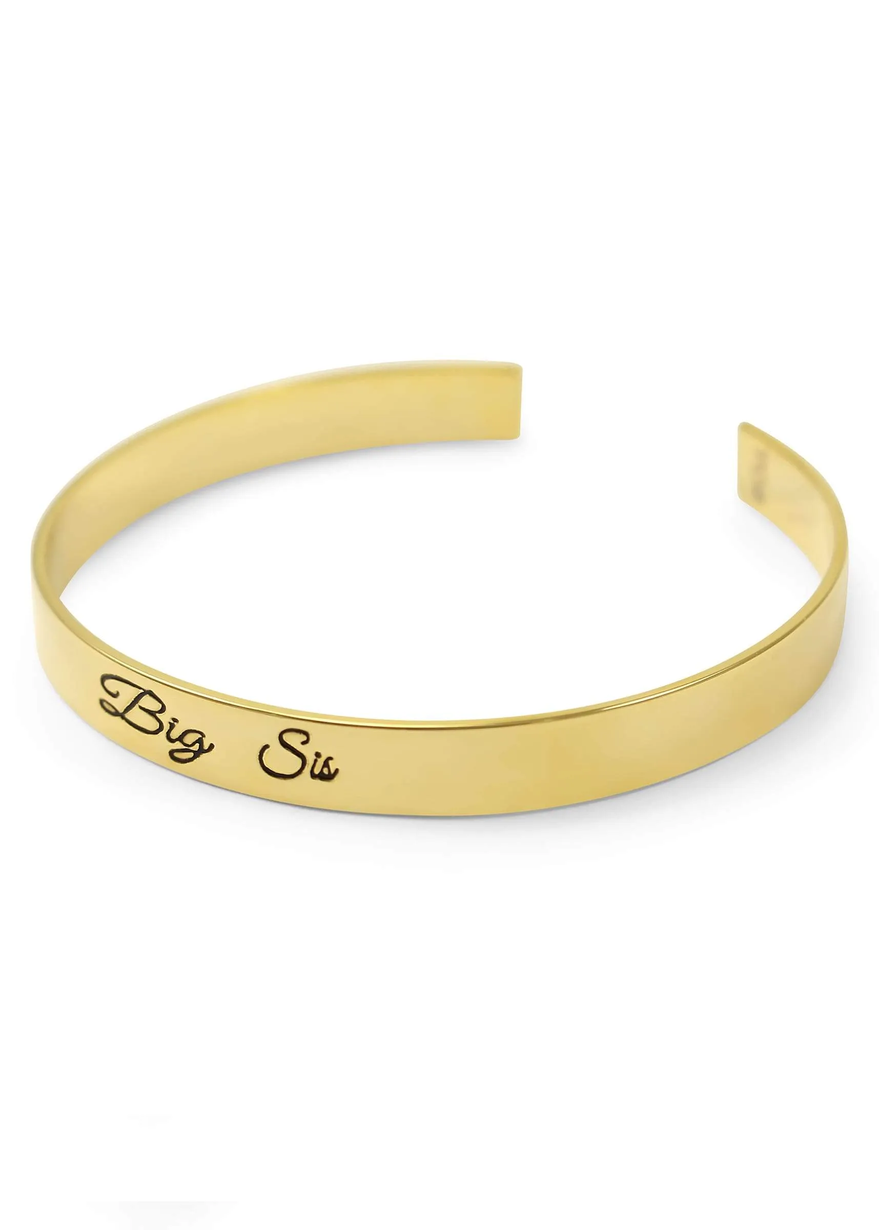 Big Sis Bangle Cuff Bracelet (gold)