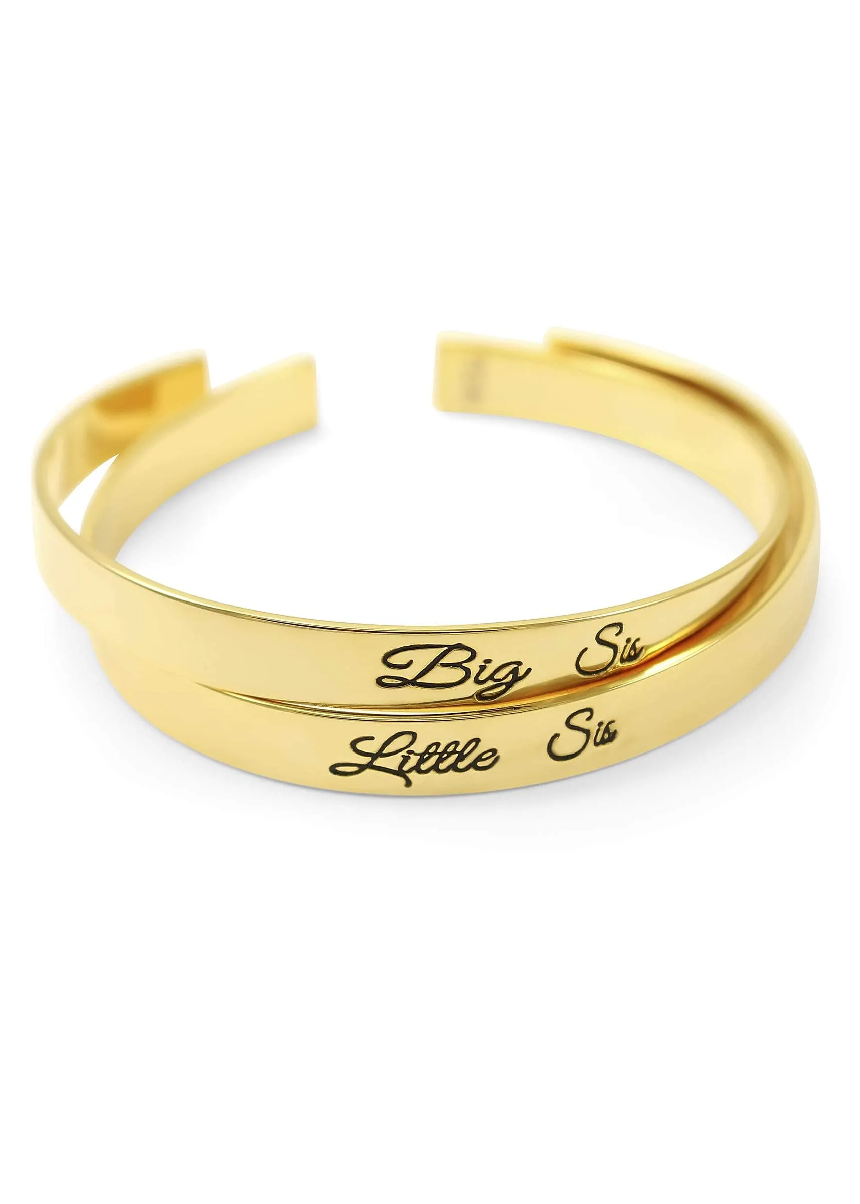 Big Sis Bangle Cuff Bracelet (gold)