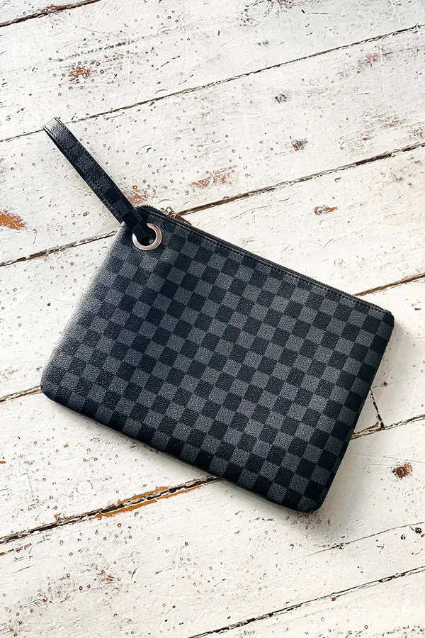 BK Brand Dani Check Wristlet