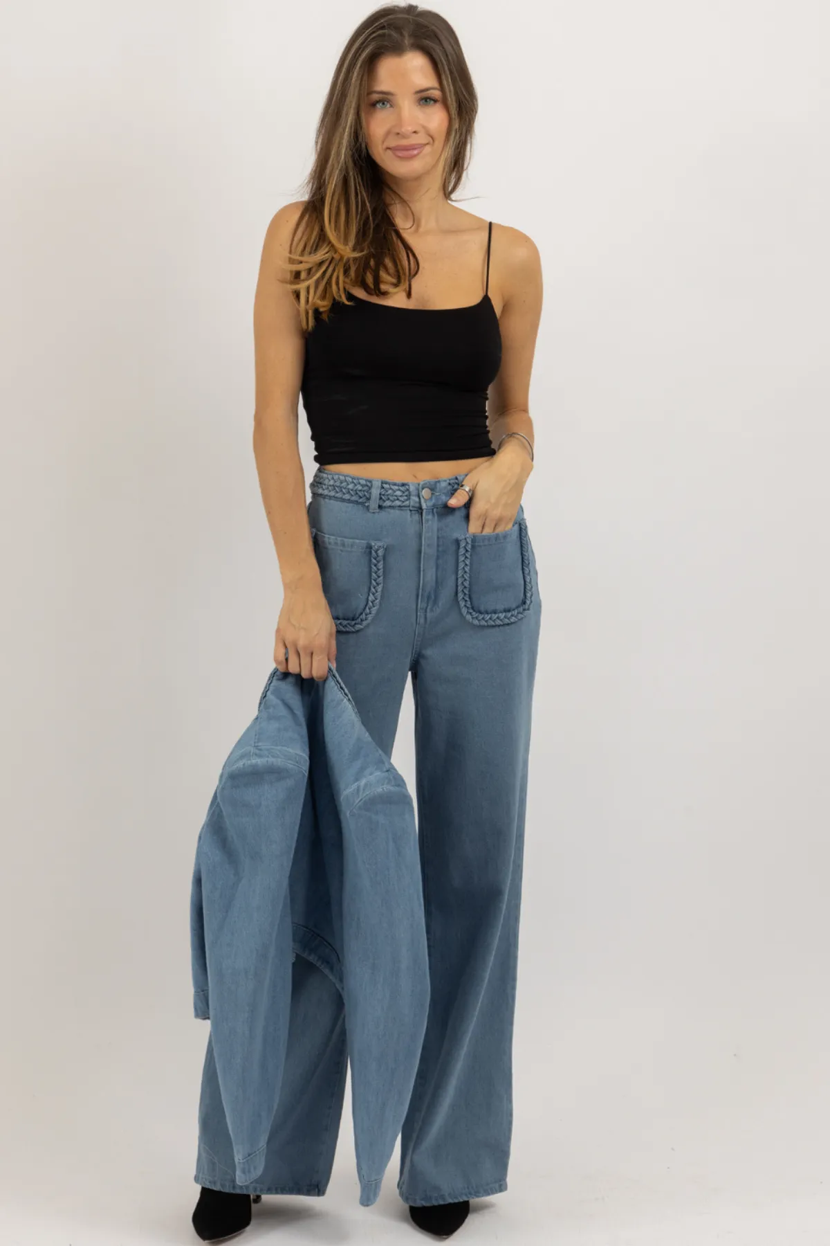 BOSTON BRAIDED DENIM PANT